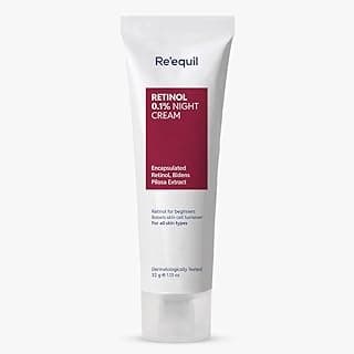 RE' EQUIL 0.1% Retinol Night Cream | Repairs Wrinkles & Fine Lines | Improves Skin Firmness | Beginner Friendly | All Skin Types | Anti Aging Cream For Women & Men 32G