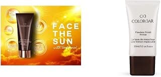 Colorbar Face The Sun Broad Spectrum Daily All Skin Face Protector, 50 Ml & Cosmetics Flawless Finish Primer, Transparent, 30 Ml,50 SPF