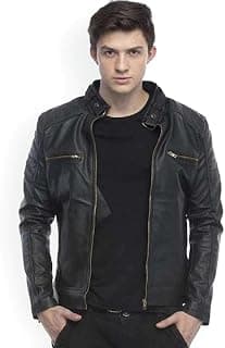 Leather Retail Men's Faux Leather Standard Length Jacket