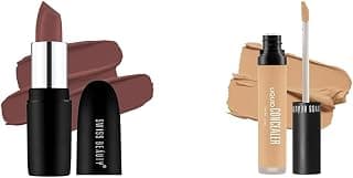 SWISS BEAUTY Pure Matte Creamy Lipstick Shade- Hazelnut, 3.8gm| Liquid Light Weight Concealer With Full Coverage |Easily Blendable Concealer For Face Makeup With Matte Finish | Shade- Warm Honey, 6g