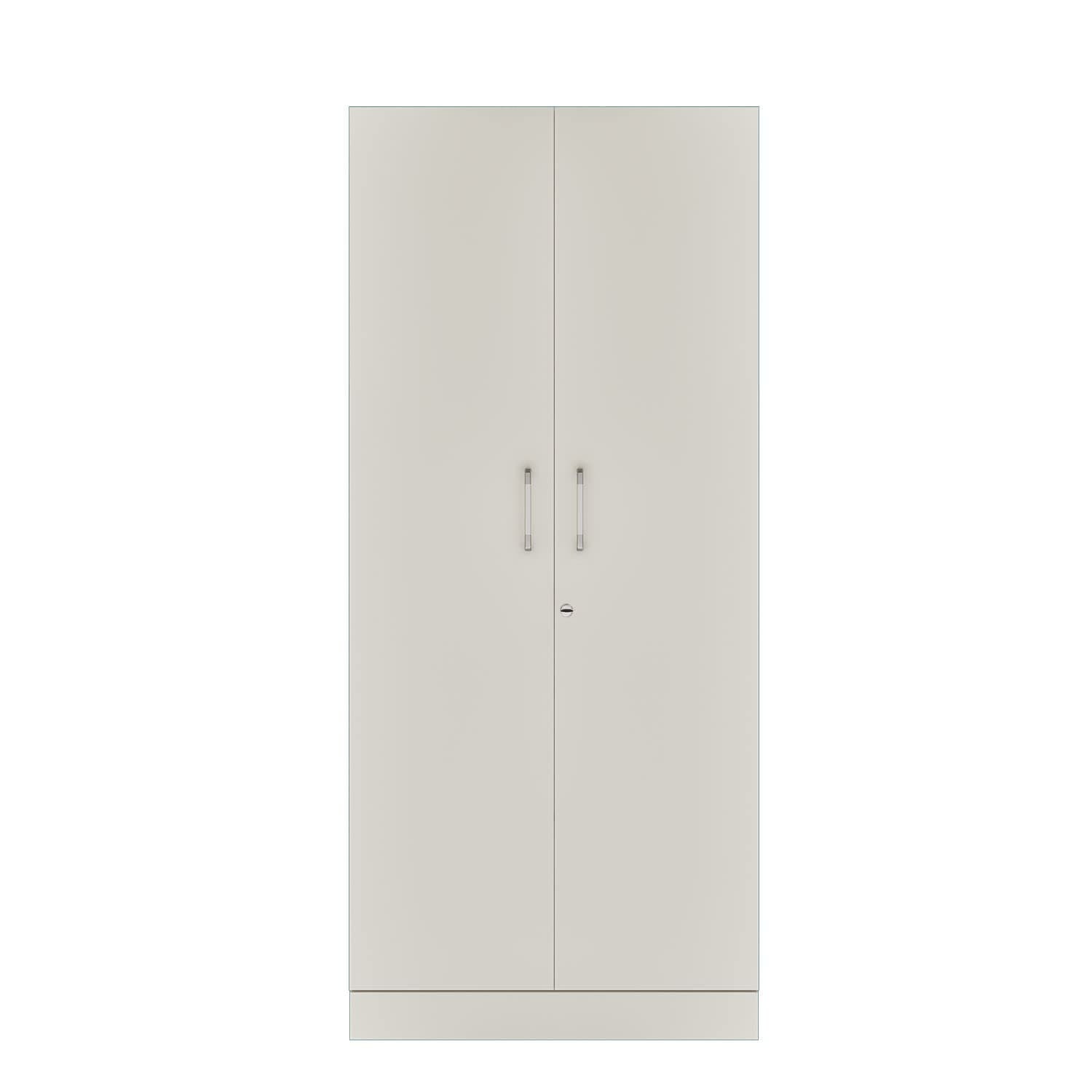 Wakefit Wardrobe | 1 Year Warranty | Engineered Wood Almirah, Cupboard for Clothes Storage | 2 Door, Drawer, 1 Hanging Space | Gingham - Frosty White