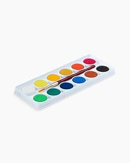 Camlin Water Colour Cake – 12 Shades | Rich & Vibrant Colors | Easy to Use & Blend | Ideal for School Projects, Art & Hobby Painting | Multicolor | Pack of 1