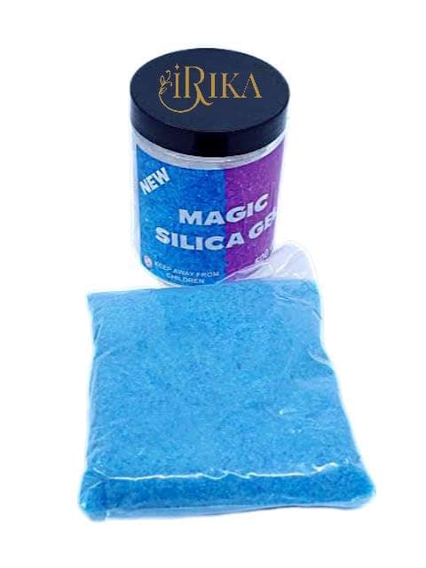 IRIKA Magic Blue Silica Gel for Dry Flowers – Reusable & Non-Toxic Drying Agent for Resin Art & Craft (1, 250GM)