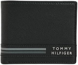 Tommy Hilfiger Men's Forcados Multicard Coin Wallet - Black | Solid Textured Leather | High Capacity| Purse for Men | Ideal for Gifting