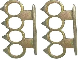 Super Self Defence Four Fingers Ring (Golden, Pack of 1)