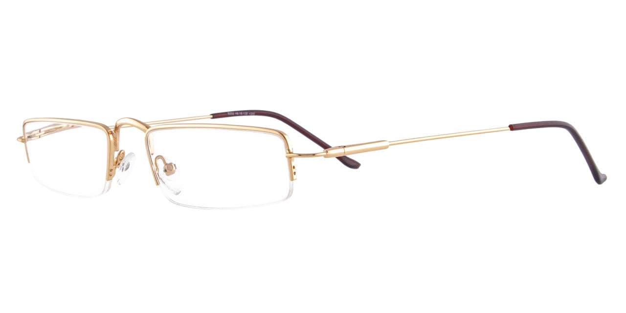 Visions India Unisex Rectangle Gold Supra Power Reading Glasses (+1.25, C01, 6202)