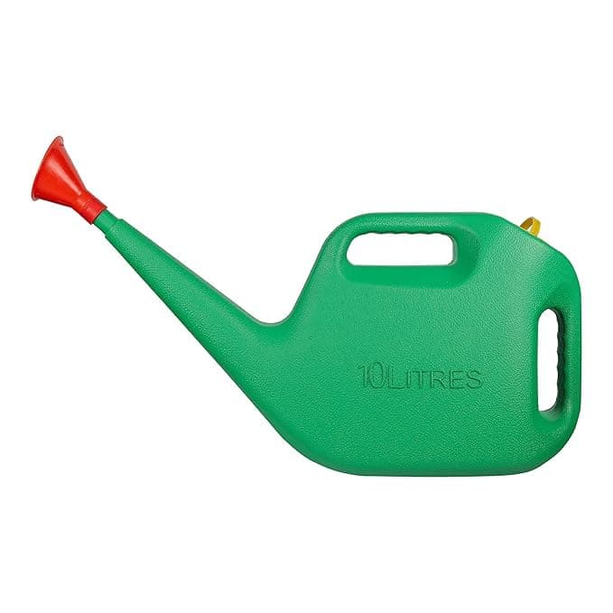 TRADOCARE Plastic Watering Can with Sprayer | 10 Litre Green Garden Water Can for Indoor & Outdoor Plants | Plant Sprinkler & Water Shower Can for Home Gardening