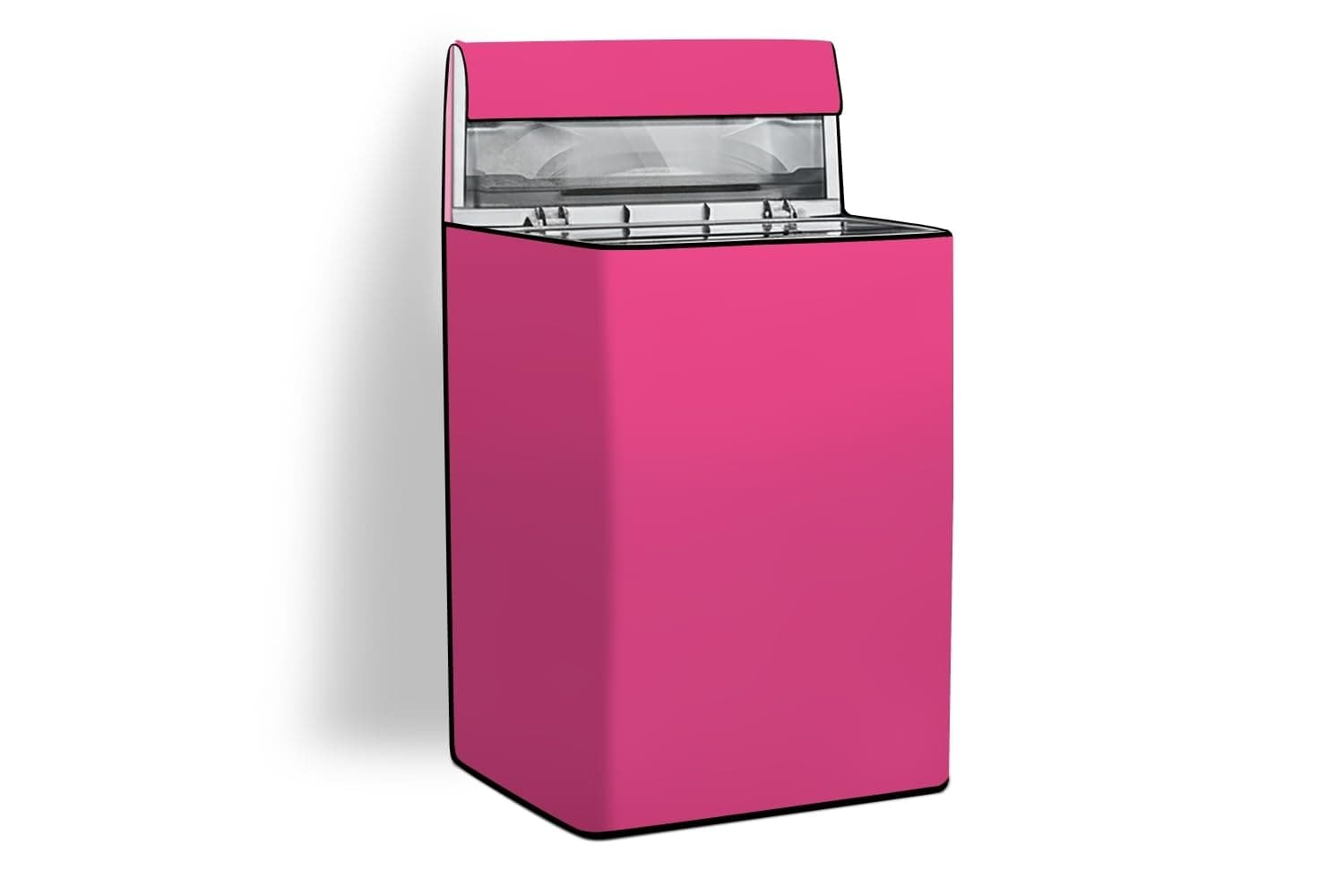 Stylista Fully Automatic Top Load Washing Machine Cover | Waterproof & Dustproof | Long-Lasting, Washable & Easy-Care Fabric | Inlet & Outlet Pipe Cut-Out Design, Pink, Polyester, (58.5x58.5x86 CM)