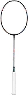 Li-Ning AXForce 90 Unstrung Badminton Racquet – Storm Green | High Performance Carbon Fiber Racket | Head Heavy Power Frame for Advanced Players (Black/Gold/Orange, 5U6)
