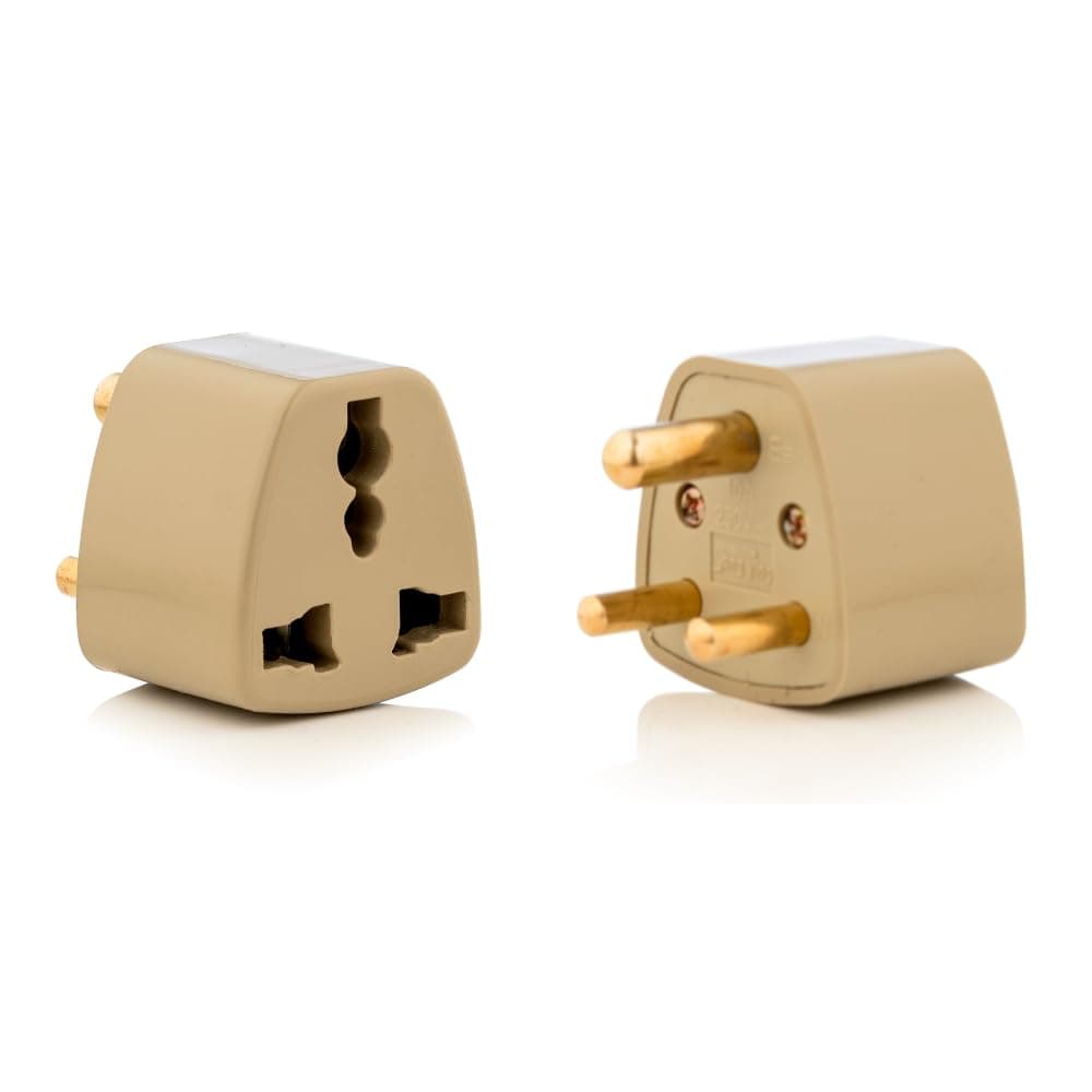 Hi-Plasst 3Pin India Converter Plug (Pack of 1) World (USA, UK, Canada, Europe, and More) to India, Universal Travel Adapter Plug -Type D Adaptor Socket Perfect for Foreign Devices to use in India