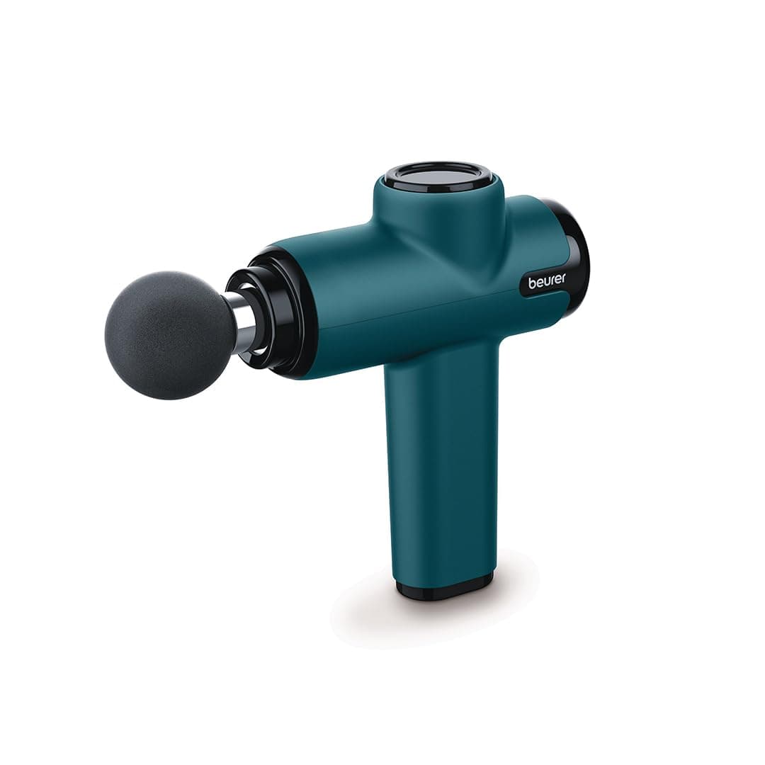 Beurer Mg99 Compact Massage Gun, Mini Deep Tissue Massager With 4 Attachments, Powerful Trigger Point Massage To Relieve Tension, Handheld Massager With 5 Intensity Levels, Rechargeable Battery, Black
