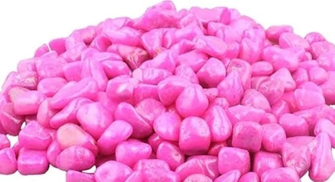 BKD 1 Kg Polished Pink Pebbles Stones for Plants Pots, Aquarium Fish Tank, Pebbles for Decoration, Garden, Table and Home Decor, Vase Fillers