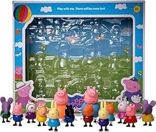 BRAVIA Pappa Pig 14 Character Family Friends Figurine Set George Mummy Daddy Suzy Sheep Emily Elephant | Movable Joints | Kids Toy Age 3 Years -25
