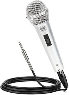 PERSANG PK702 Wired Microphone for Karaoke, PA System, Dynamic Microphone, Clear Vocal Sound, Mic for Karaoke, Speech, Stage, Wedding | 2.5 Meter Cable Length with On/Off Switch (PK-702)