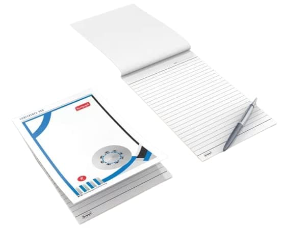 Neelgagan Plain Conference Writing Pad, 40 Sheets (80 Pages), 13.3 x 21.2 cm, for Meetings, Training Sessions, Conferences & Note Taking, Pack of 20