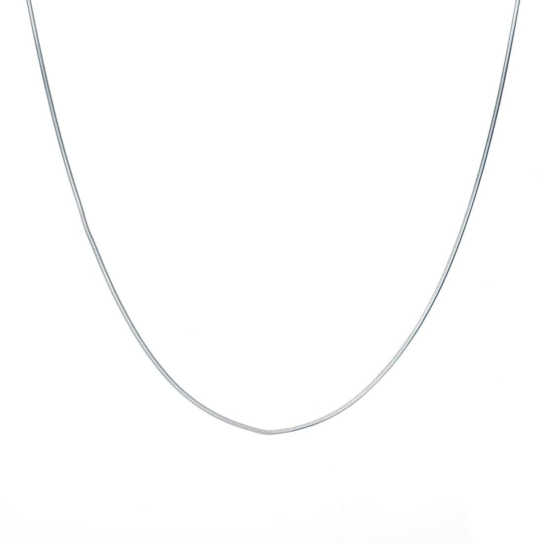 Clara Anti-Tarnish 92.5 Silver Silk Chain Necklace Gift for Women & Girls | Available in 16 18 24 inches | Minimal Daily Wear