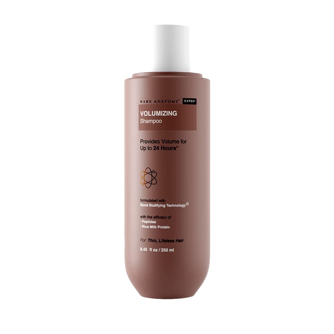 Bare Anatomy Volumizing Shampoo | Voluminous Hair Upto 24 Hours - 250 ml | Powered By Peptides & Rich Milk Protein | Strong & Bouncy Hair | Volume Shampoo For Thin & Flat Hair | For Men & Women