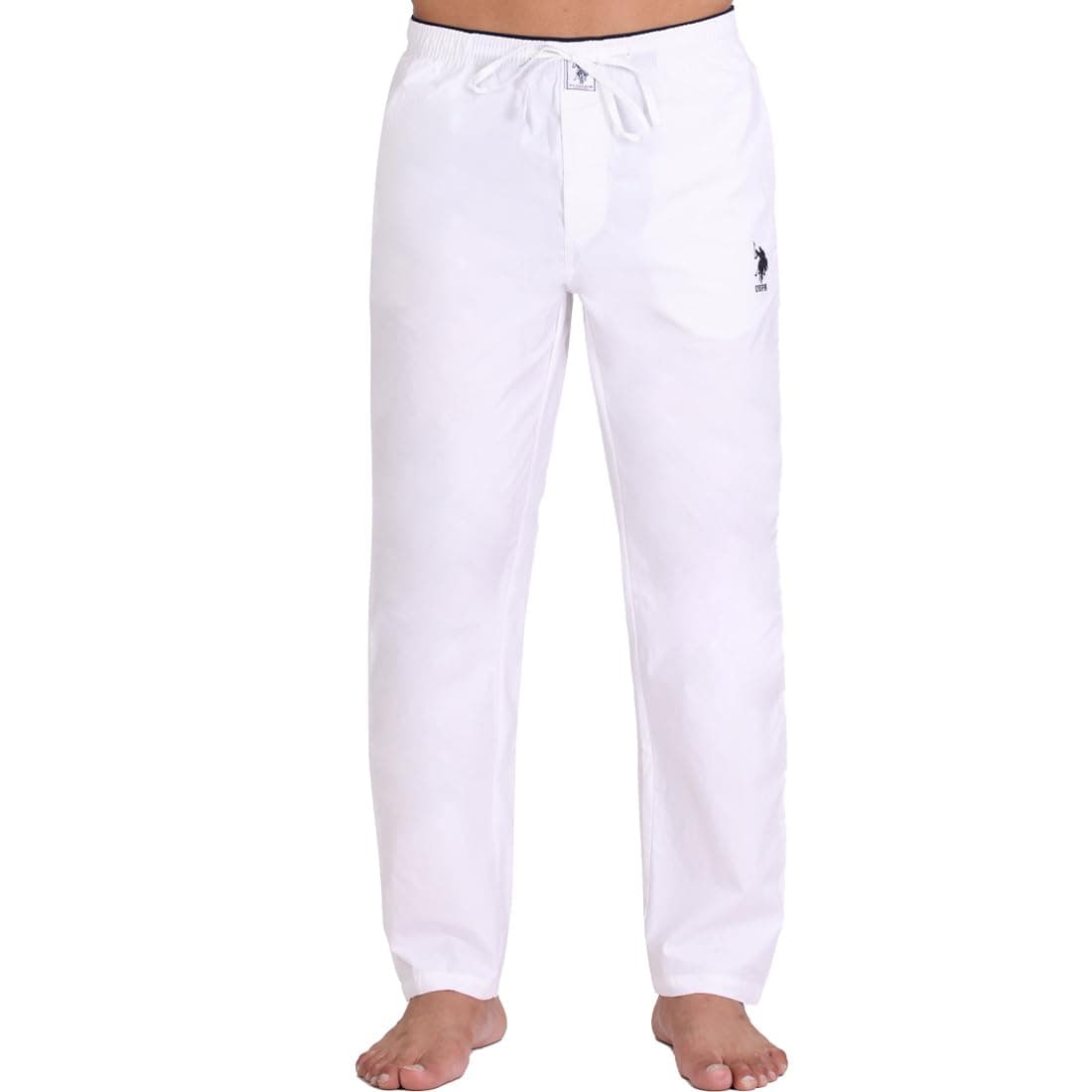 U.S. POLO ASSN. Men I690 Comfort Fit Solid Cotton Casual Style Lounge Pants