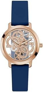 GUESS Quattro Clear Collection 3 Hand Womens Analog Rose Gold Dial Coloured Quartz Watch, Round Dial with 36 mm Case Width - GW0452L1
