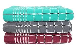 THARUNSHA ELITE Cotton Bedsheet/Blanket/Solapur Chaddar - (60x90 inch) Pack of 3