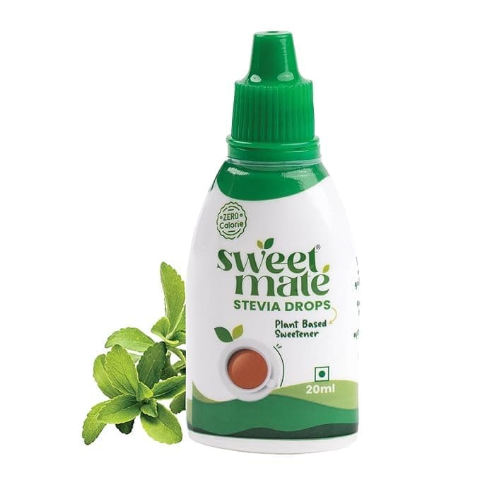 Sweetmate Pure Stevia Drops 20ml – Zero Calorie, Diabetic Friendly, Sugar Free Liquid Sweetener | Plant-Based, Natural Stevia | No Preservatives | Keto & Vegan Friendly