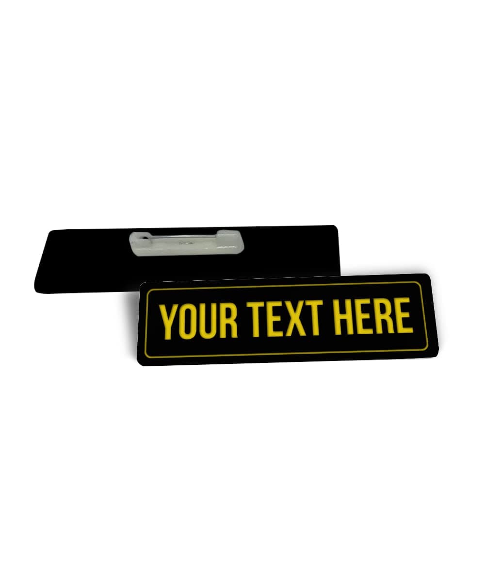 Gifteeng Customised Acrylic Engraved Name Badges 3.5 x1x 0.4 inches
