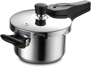 TRAMONTINA Aeion+ 1.5L Triply Pressure Cooker | Outer Lid | Healthy Stainless Steel Cooker | PFAS, PFOA, PTFE Free | 4-Layer Safety | Side Helper Handle | Induction Friendly | 5-Year Warranty*