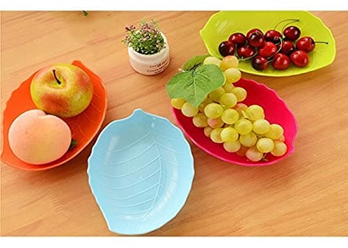 Myy Brand Multipurpose Unbreakable Snacks Plate Multicolor (2, SNPL2, Leaf, 250, Milliliters)