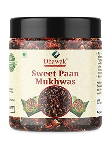 Dhawak Sweet Paan Mukhwas | Gulkand Pan - 300 GMS. (Culcatta Meetha Pan) [Mouth Freshener] [Jar Pack]