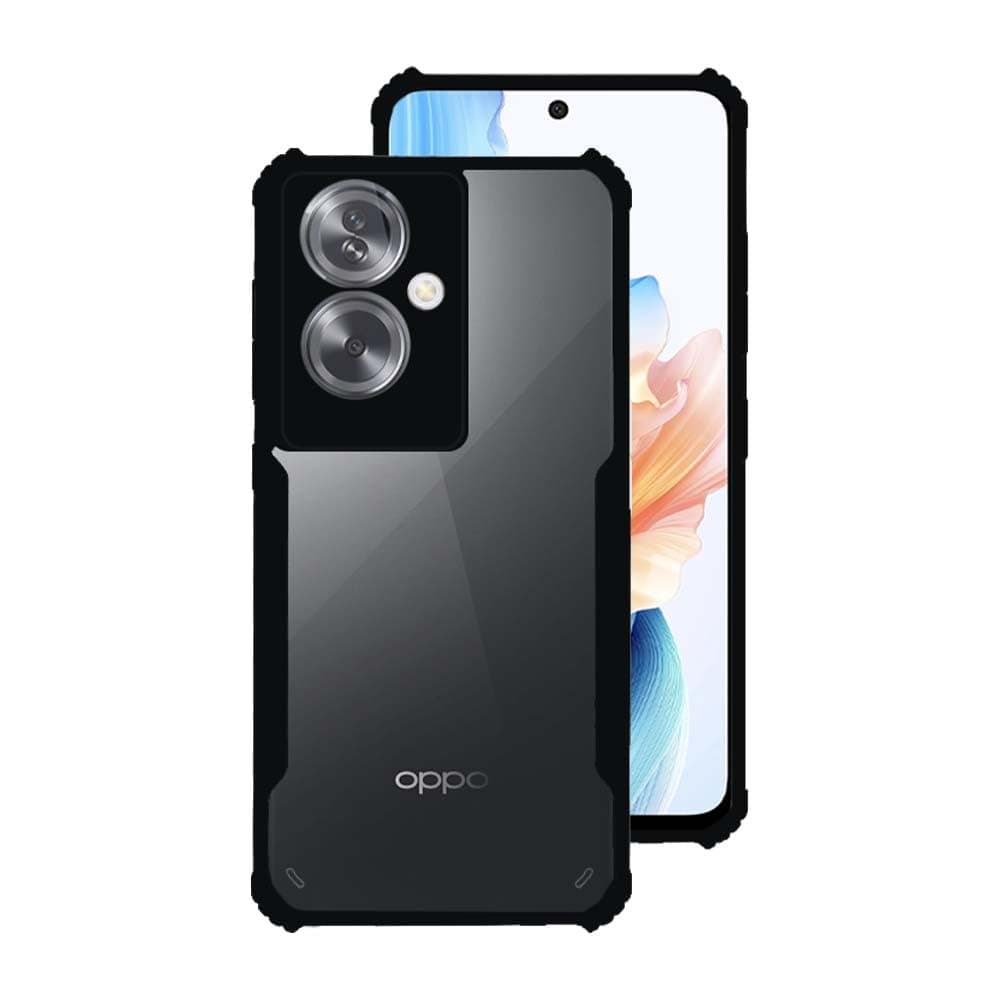 7SEVEN® Ipacky Back Cover for Oppo A79 5G Mobile Back Case Shock Proof Design Camera Edges Protection Crystal Clear Phone Case Precise Cutouts Matte Black Soft Bumper Phone Cover
