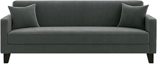 Premium Fabric 1 Seater Sofa, Modern Single Seater Couch, Luxury Upholstered Chair Sofa, Comfortable Designer Furniture for Living Room, Bedroom & Home