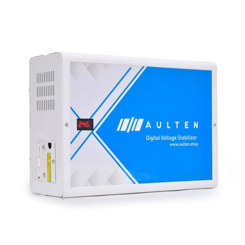 AULTEN Digital Voltage Stabilizer for All Inverter and Non Inverter AC Upto 1.5, 2.0 Ton AC 5 KVA 4000W 130V-280V AD022 (White) | 3 Year Warranty