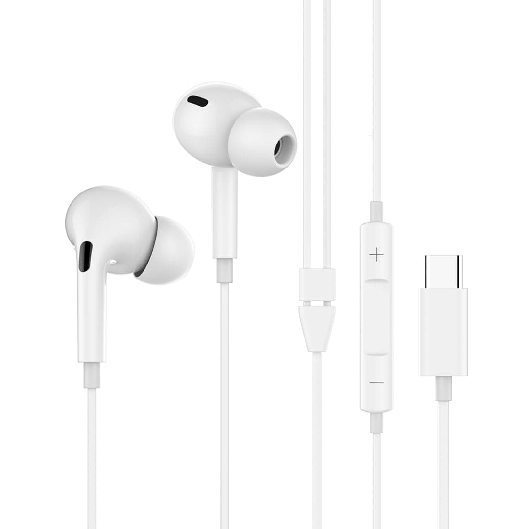 KIVART Wave-C Type-C Wired Earphones | HiFi Sound with Dynamic Bass | Passive Noise Isolation | Built-in Mic & Call Control | Universal Type-C Compatibility