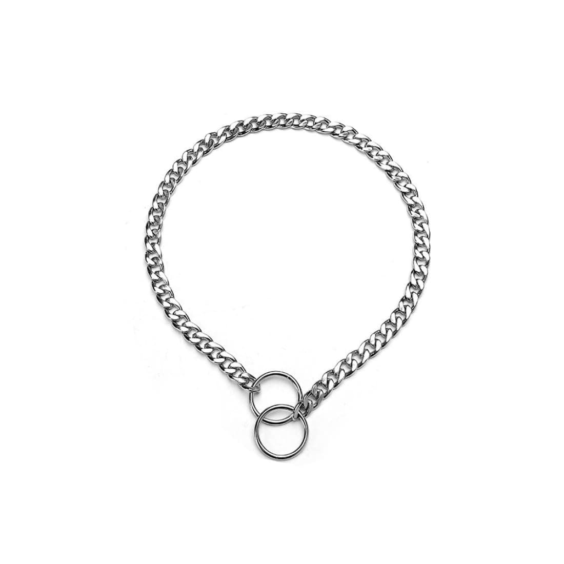 PET FUN Heavy Duty Choke Swivel Metal Dog Chain – Durable Training Collar with Strong Links & 360° Swivel for Small Dogs (Width 2 MM - Length -15.INCH)