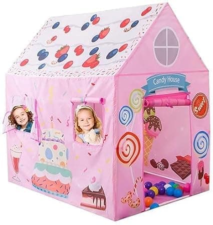 Jumbo Size Light Weight Kids Play Tent House for 3-13 Year Old Kids Girls and Boys (Happy Birthday)