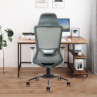 CELLBELL Rio Office Chair High Back Mesh Ergonomic Backrest Design with Tilt Mechanism, Computer, Desk Chair, Work from Home Chair with Built-in Lumbar Support & Armrest Smooth Glide (Grey)