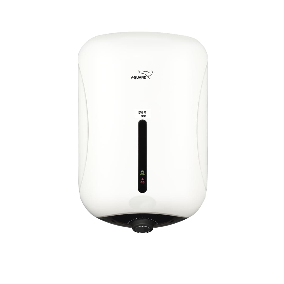 V-Guard Iris Pro Geyser 15 Litre Water Heater for Home with Rust-Proof ABS Body | High Energy Efficiency | Vitreous Enamel Tank Coating | Superior Incoloy 800 Heating Element | White-Black
