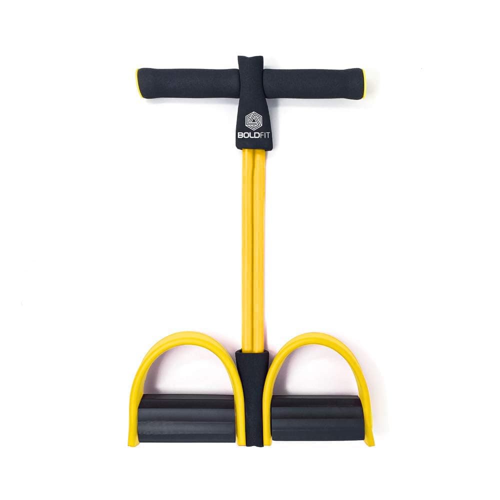 Boldfit Rubber Tummy Trimmer Men and Women for Abs Workout Stomach Exercise Machine for Women and Men Exercise in Gym, Home for Abdominal Workout, Belly Exercise Waist Trimmer, Tummy Twister-Yellow