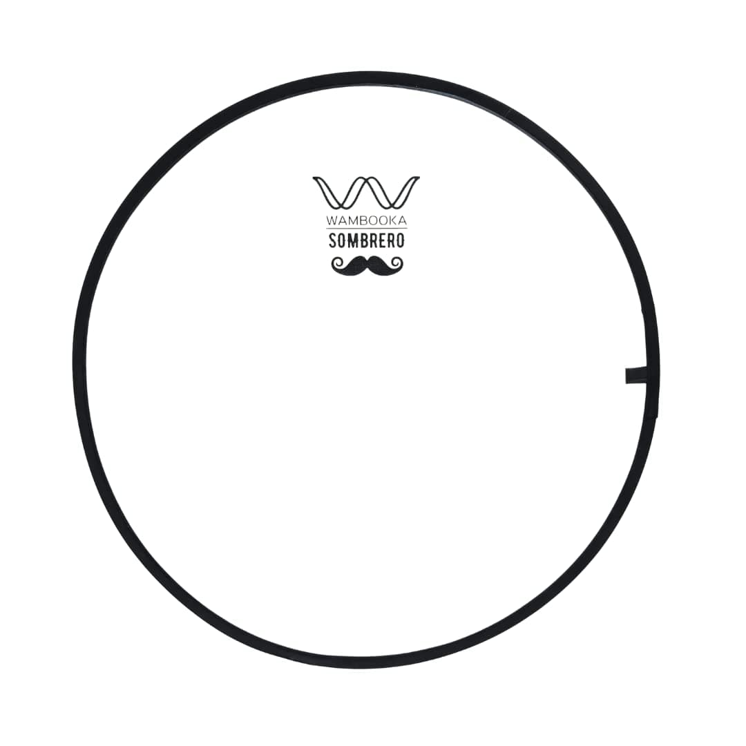 SB-ST16-N Wambooka Jammimg Series 16 Inch Snare Tone Modifier | Instant Deep Vintage Snare Sound Enhancer with 0.08 mm Cloth Head | Drop-On Drum Dampener | White