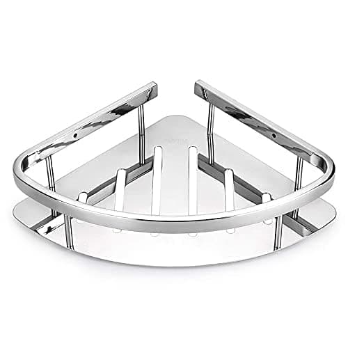 JAGGER JAG192 Stainless Steel 304 Grade Wall Mount Triangular Bathroom Corner Shelf, Kitchen Shelf/Bathroom Shelf and Rack/Wall Storage Shelf/Bathroom Accessories (Corner Shelf)