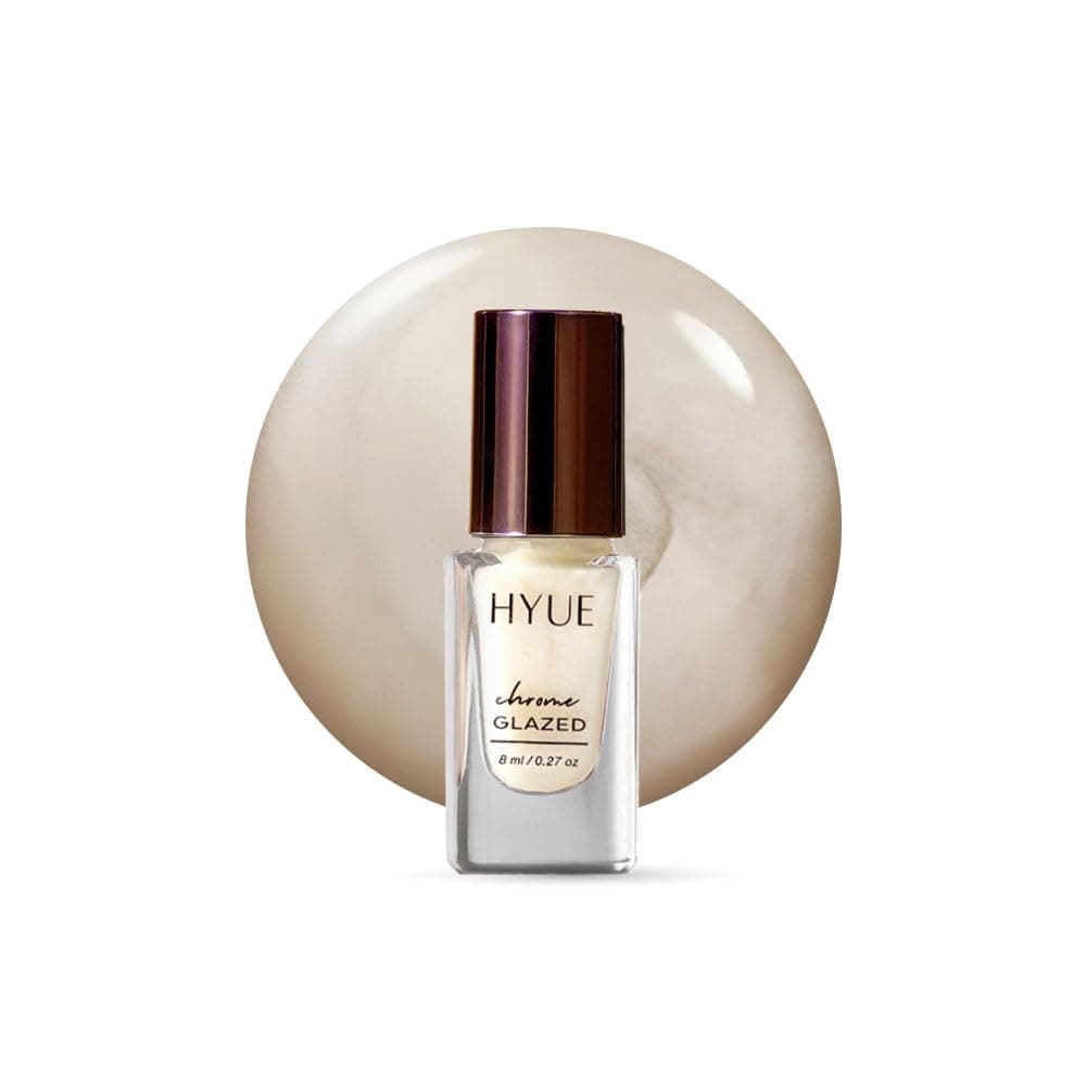 HYUE Chrome Glazed Nail Paint - 9 shades | Icy Silver | 8 ml | Dual-toned | Long-lasting Shine | Color-Shifting Pigments | One Stroke Coverage | Gel Finish | Salon-like Nails | No UV Damage