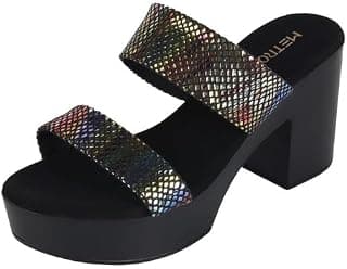 Metro Women's Wedge Heel Sandals With Double Straps