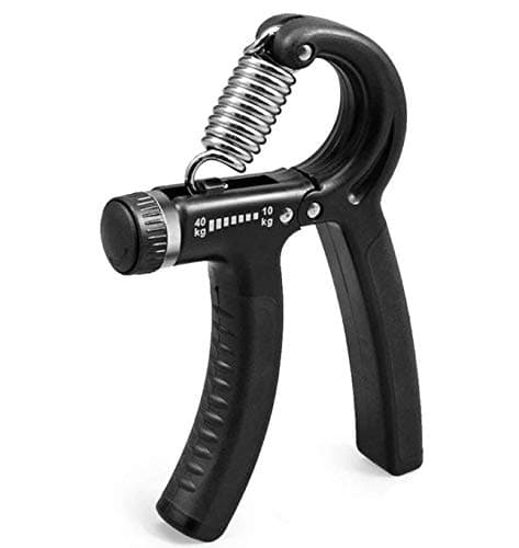 OLAHRAGA Adjustable Hand Grip Strengthener Resistance from 10-40kg, Non-Slip Hand Gripper Perfect for Musicians Athletes and Hand Rehabilitation Exercising (Black)