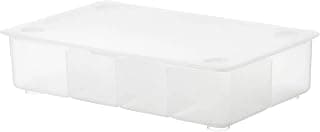 Ikea Digital Shoppy Glis Rectangular Box With Lid - Transparent (34X21 Cm, 13 3/8X8 1/4 ") - Plastic