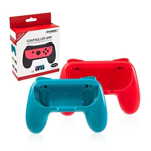 New World More Comfortable Joy-Con Controller Grips For Nin-tendo Switch TWIN PACK Black