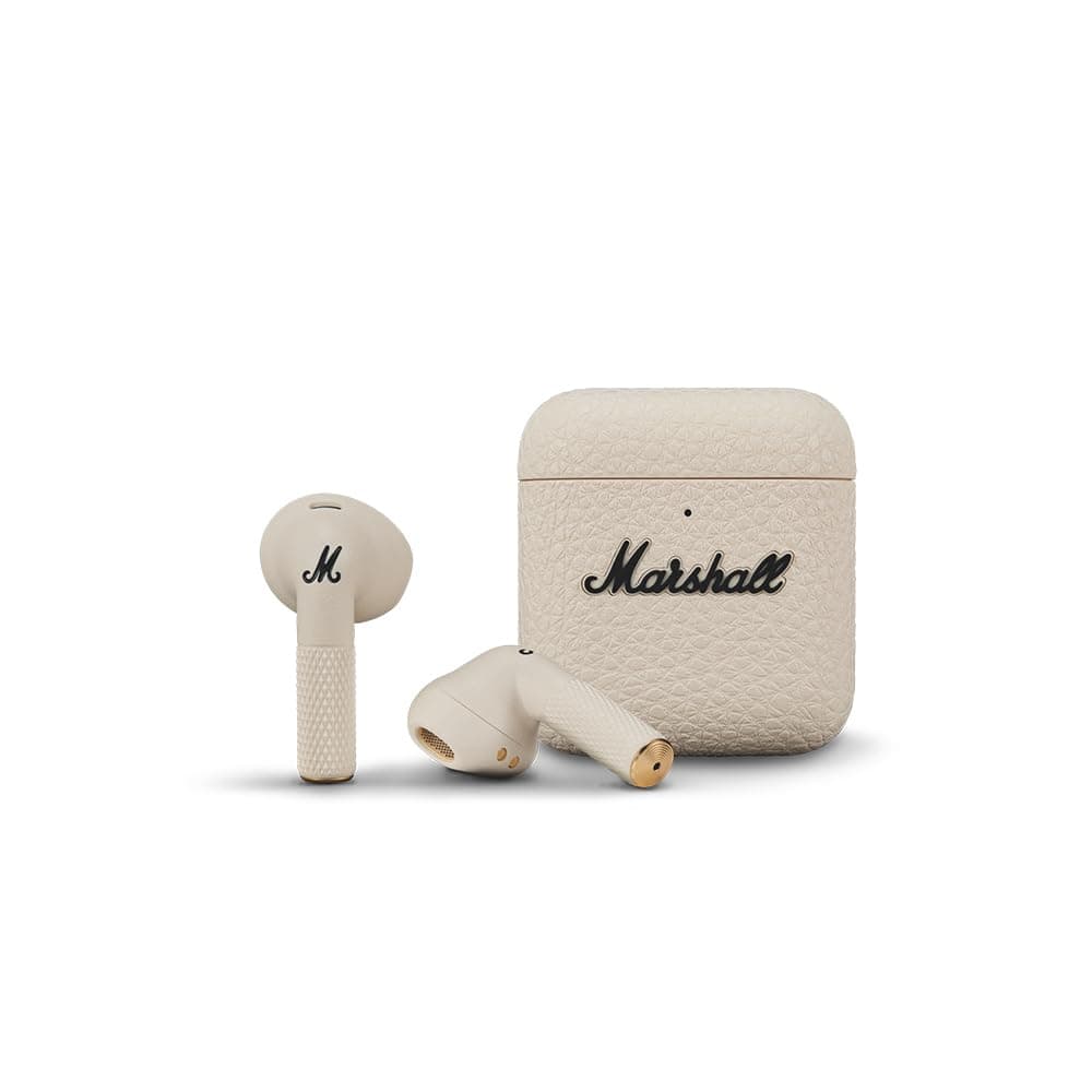 Marshall Minor Iv Wireless in Ear Earbuds with 30+ Hours of Playtime, Water-Resistant, Wireless Charging- Cream