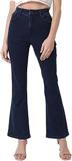 VERO MODA Women's Bootcut Mid Rise Jeans | Wide Leg | Bell Bottom