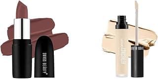 SWISS BEAUTY Pure Matte Creamy Lipstick Shade- Hazelnut, 3.8gm| Liquid Light Weight Concealer With Full Coverage |Easily Blendable Concealer For Face Makeup With Matte Finish | Shade- Natural, 6g