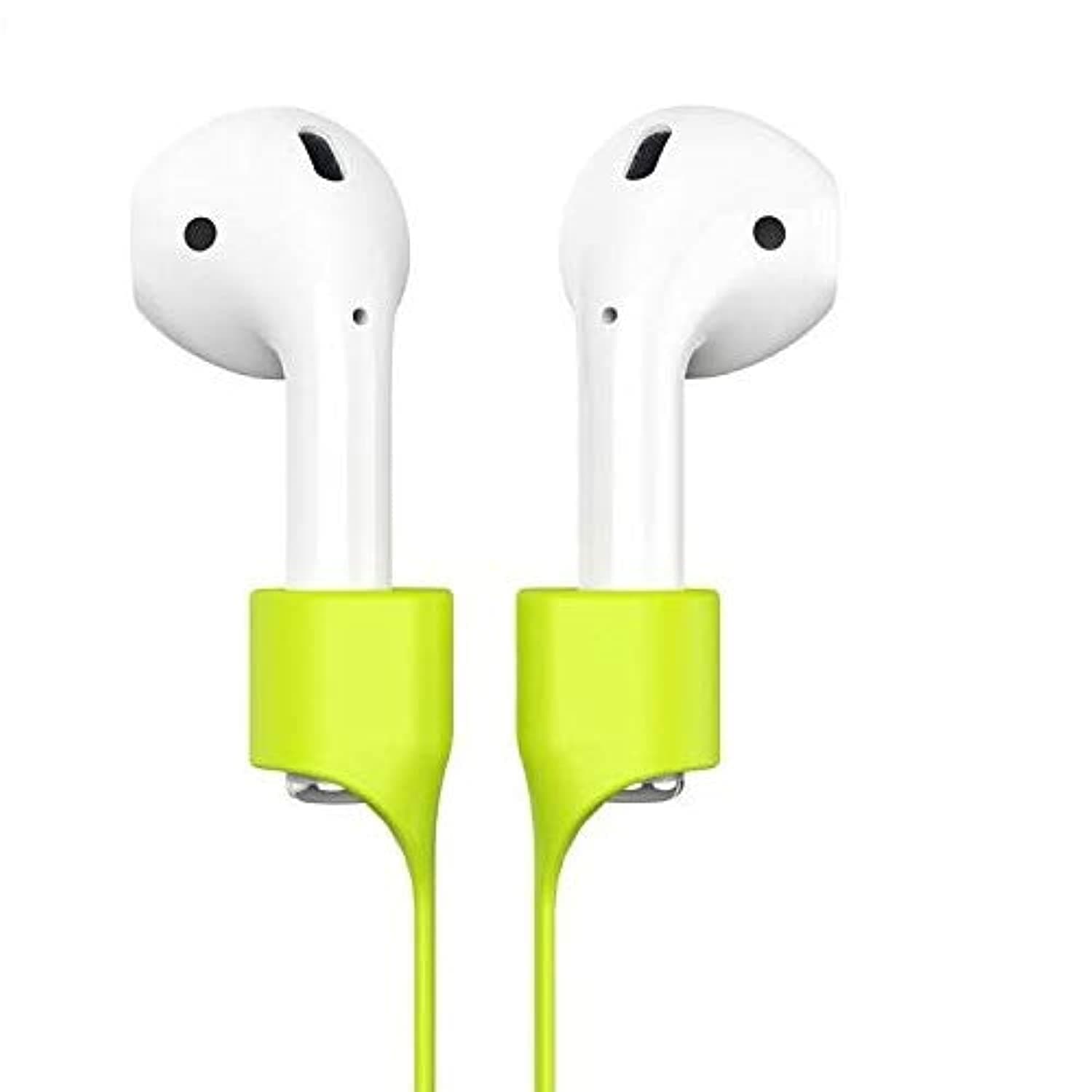 GadgetBite Anti-Lost Magnetic Strap Silicone Cable String for Apple Wireless Earphones 1/2/ Pro / 3rd Gen - Neon Green