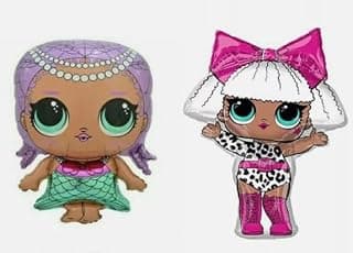 2 Pcs Lol Doll Theme Foil Balloon for Birthday, Princess Balloons for Children Surprise Birthday Balloon Bouquet Decorations Surprise Doll Balloons for Children’s Party (2Pcs)